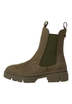 Tamaris Bottines À Plateau - Olive Nub. Uni