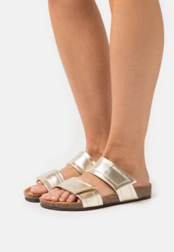 Tamaris Mules - Light Gold