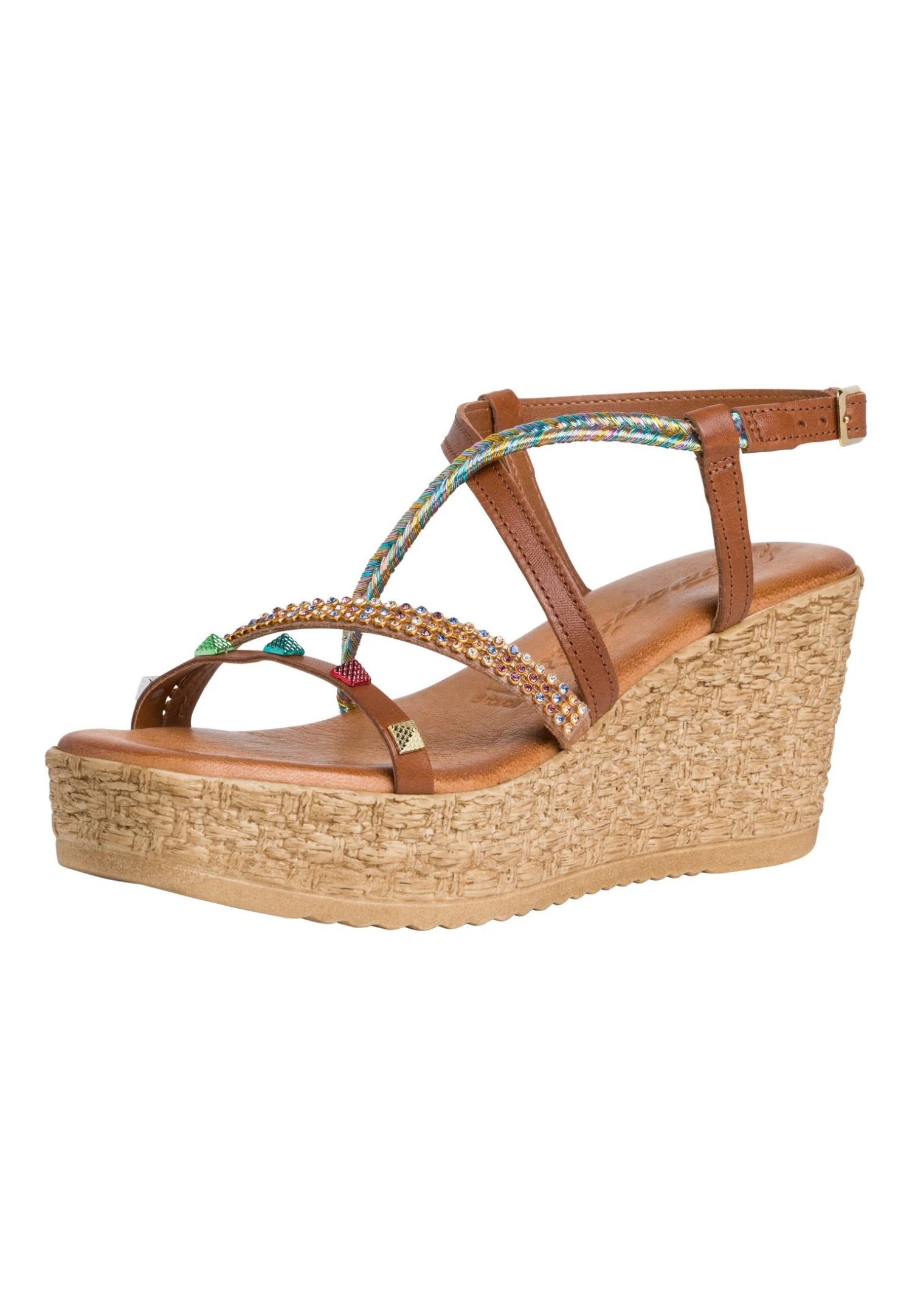 Tamaris Sandales À Plateforme - Cognac Comb 3 Tamaris Sandales À Plateforme - Cognac Comb – Image 3