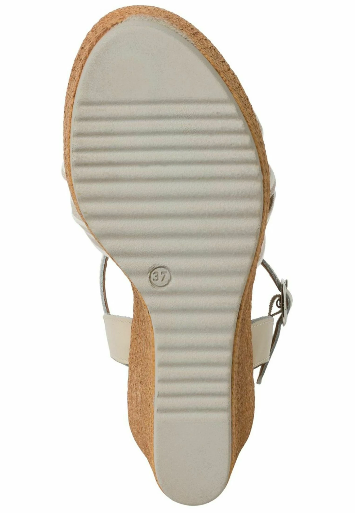 Tamaris Sandales Compensées - Beige Stripes 404 4 Tamaris Sandales Compensées - Beige Stripes 404 – Image 4