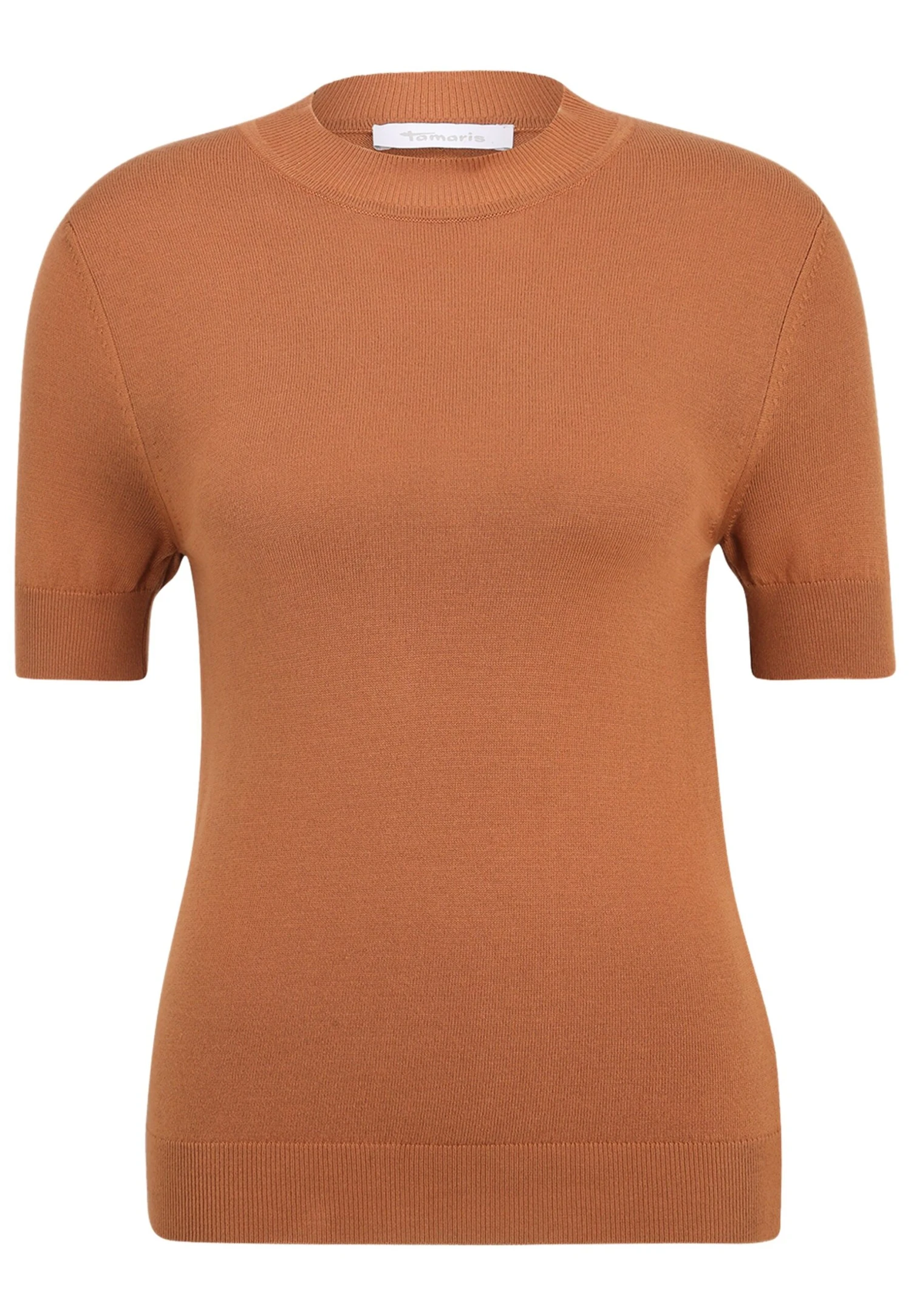 Tamaris T-Shirt Basique - Pecan Brown 3 Tamaris T-Shirt Basique - Pecan Brown – Image 3