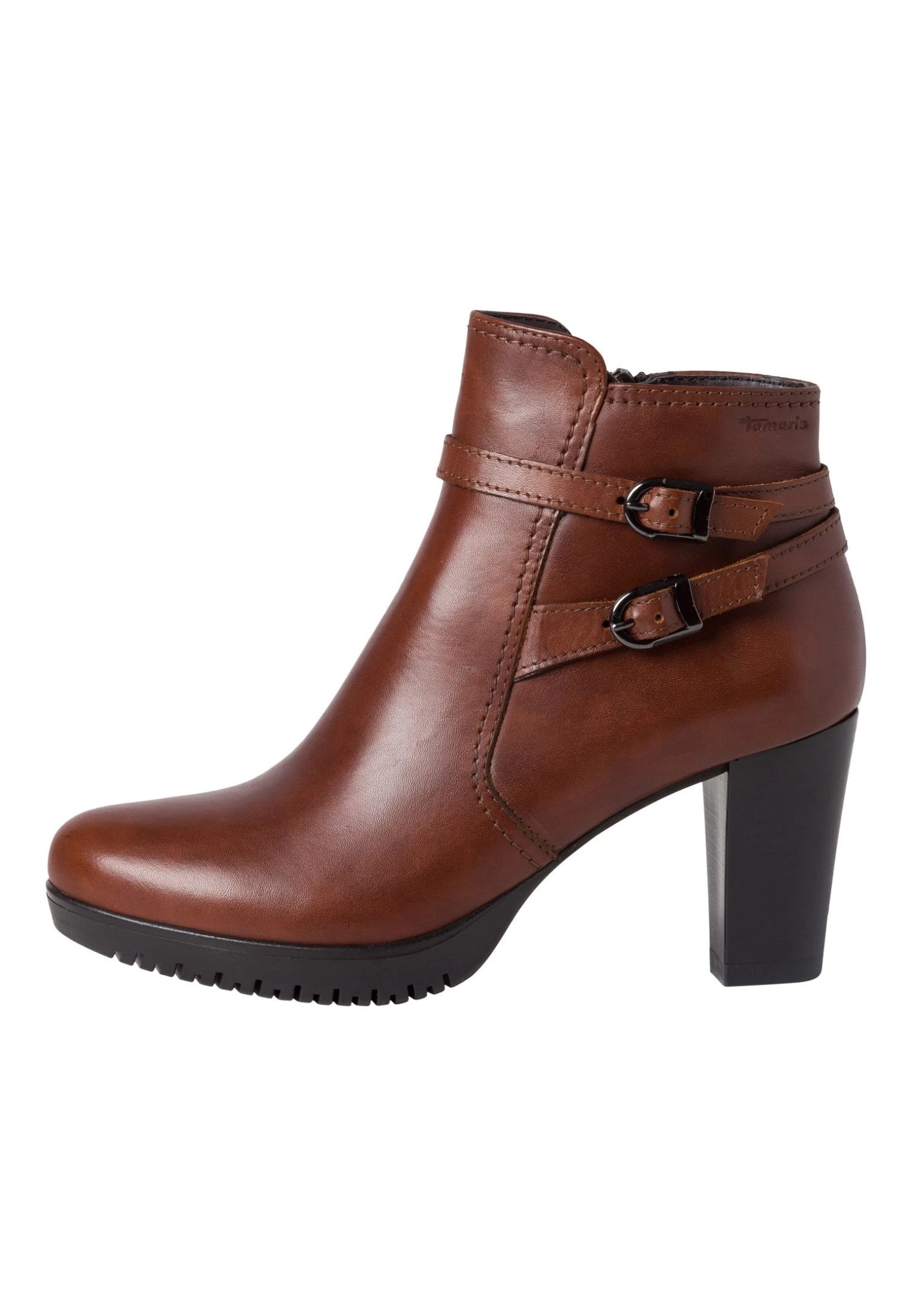 Tamaris Bottines À Talons Hauts - Cognac 2 Tamaris Bottines À Talons Hauts - Cognac – Image 2