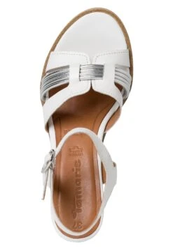 Tamaris Sandales Compensées - White/Silver -Zalando 2ce34ed72b00496ba4479b449be19172