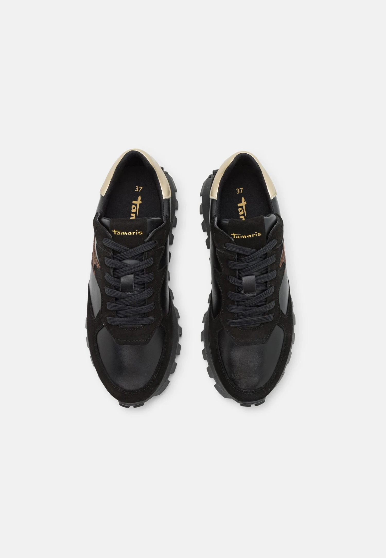 Tamaris Baskets Basses - Black/Leopard 6 Tamaris Baskets Basses - Black/Leopard – Image 6