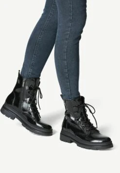 Tamaris Bottines À Plateau - Black Patent