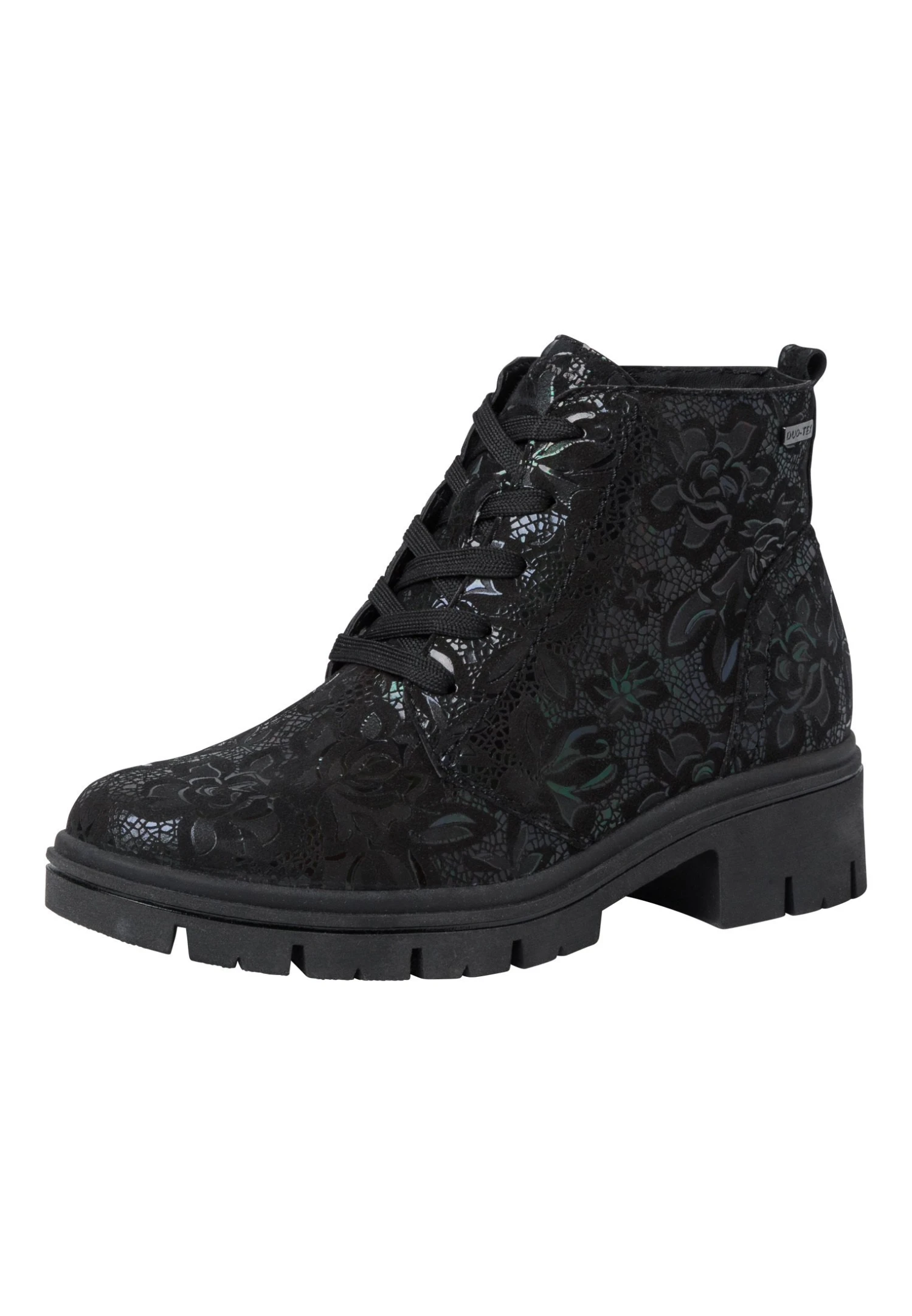 Tamaris Comfort - Bottines À Plateau - Black Flower 2 Tamaris Comfort - Bottines À Plateau - Black Flower – Image 2