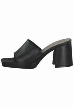Tamaris Mules À Talons - Black Leather
