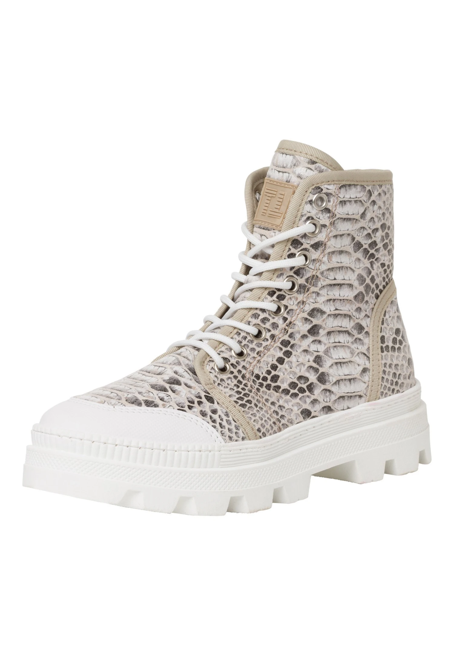 Tamaris Bottines À Plateau - Taupe Snake 3 Tamaris Bottines À Plateau - Taupe Snake – Image 3