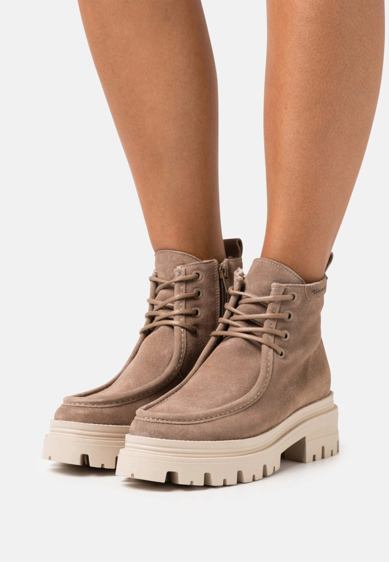 Tamaris Bottines À Plateau - Taupe 1 Tamaris Bottines À Plateau - Taupe