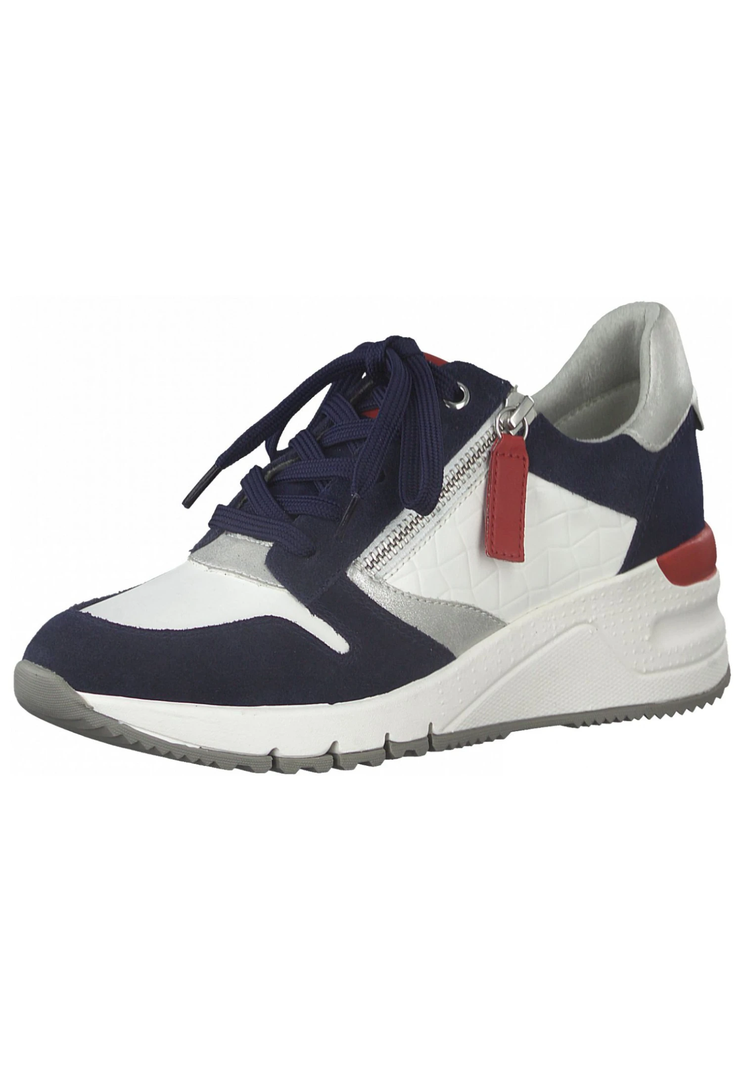 Tamaris Baskets Basses - White/Navy 2 Tamaris Baskets Basses - White/Navy – Image 2