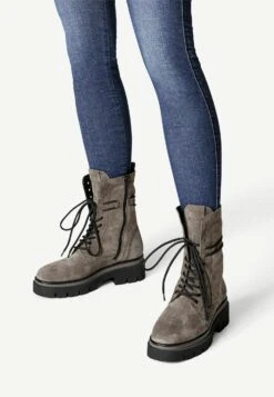 Tamaris Bottines À Plateau - Grey Suede