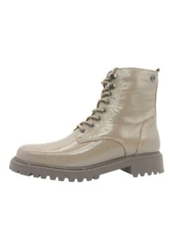 Tamaris Bottines À Plateau - Taupe Patent