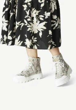 Tamaris Bottines À Plateau - Taupe Snake