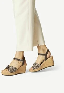 Tamaris Sandales Compensées - Chocolate Dots