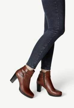 Tamaris Bottines À Talons Hauts - Cognac