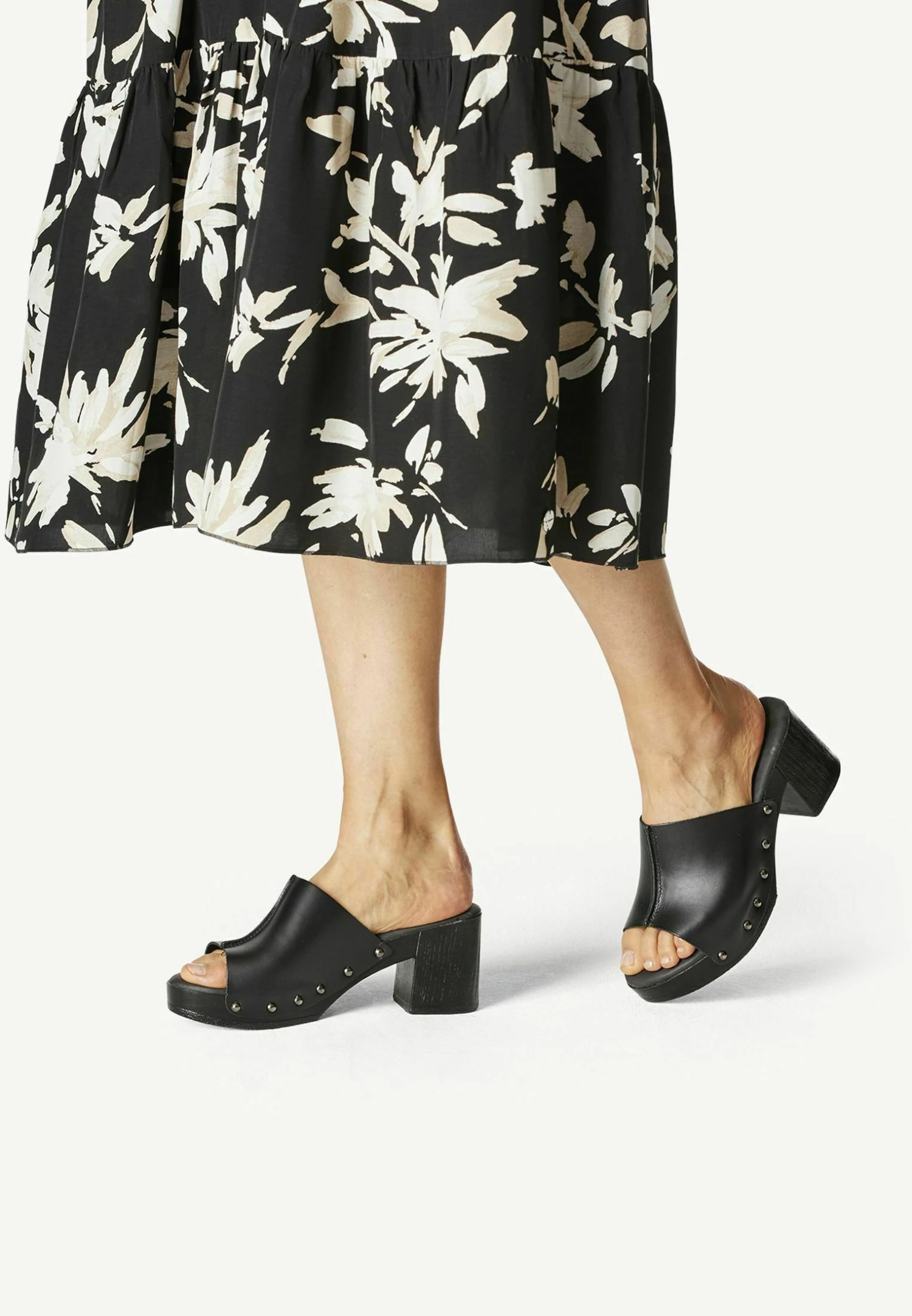 Tamaris Mules À Talons - Black Leather 1 Tamaris Mules À Talons - Black Leather