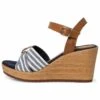 Tamaris Sandales Compensées - Cuoio Stripes