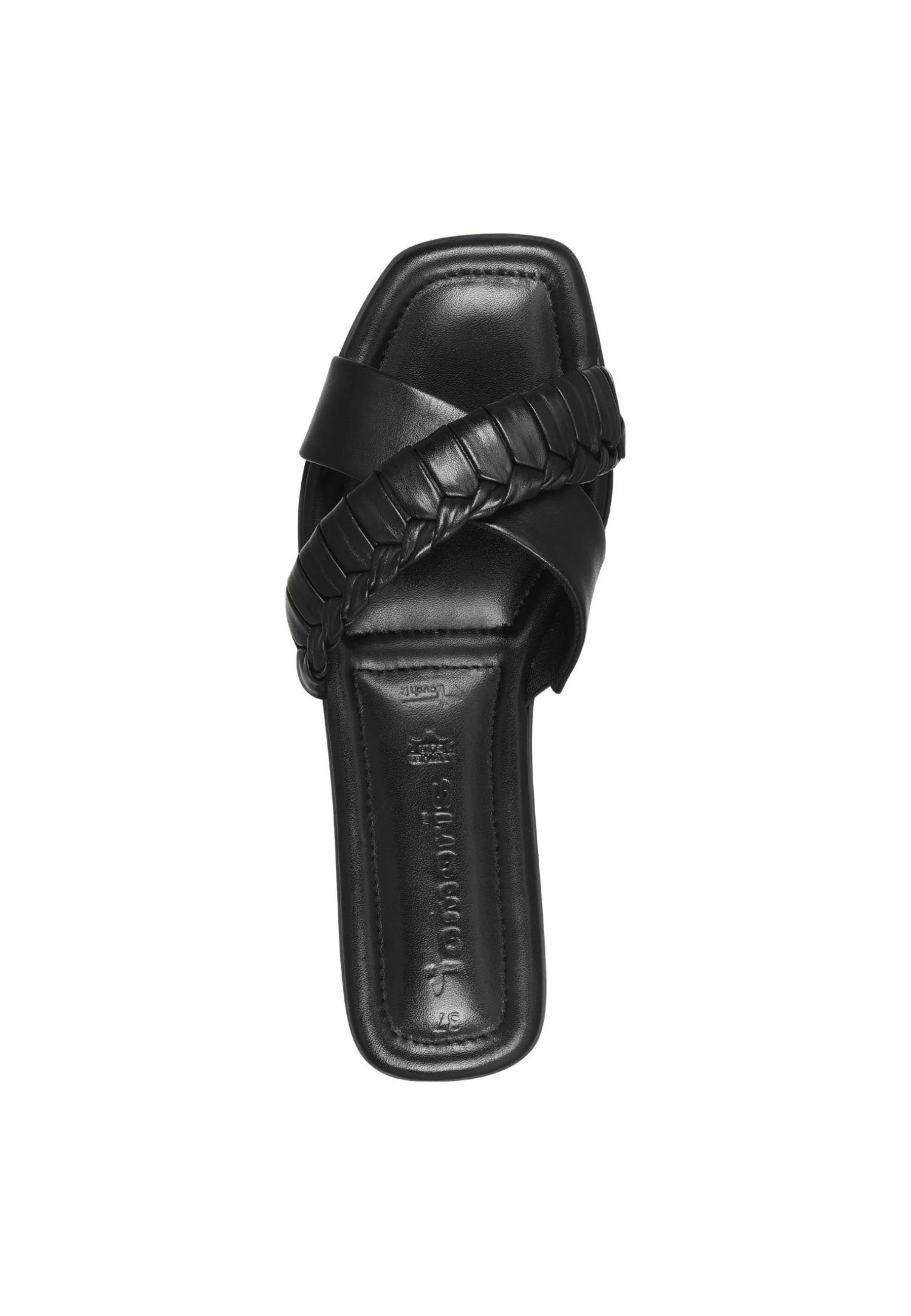 Tamaris Mules - Black Leather 4 Tamaris Mules - Black Leather – Image 4