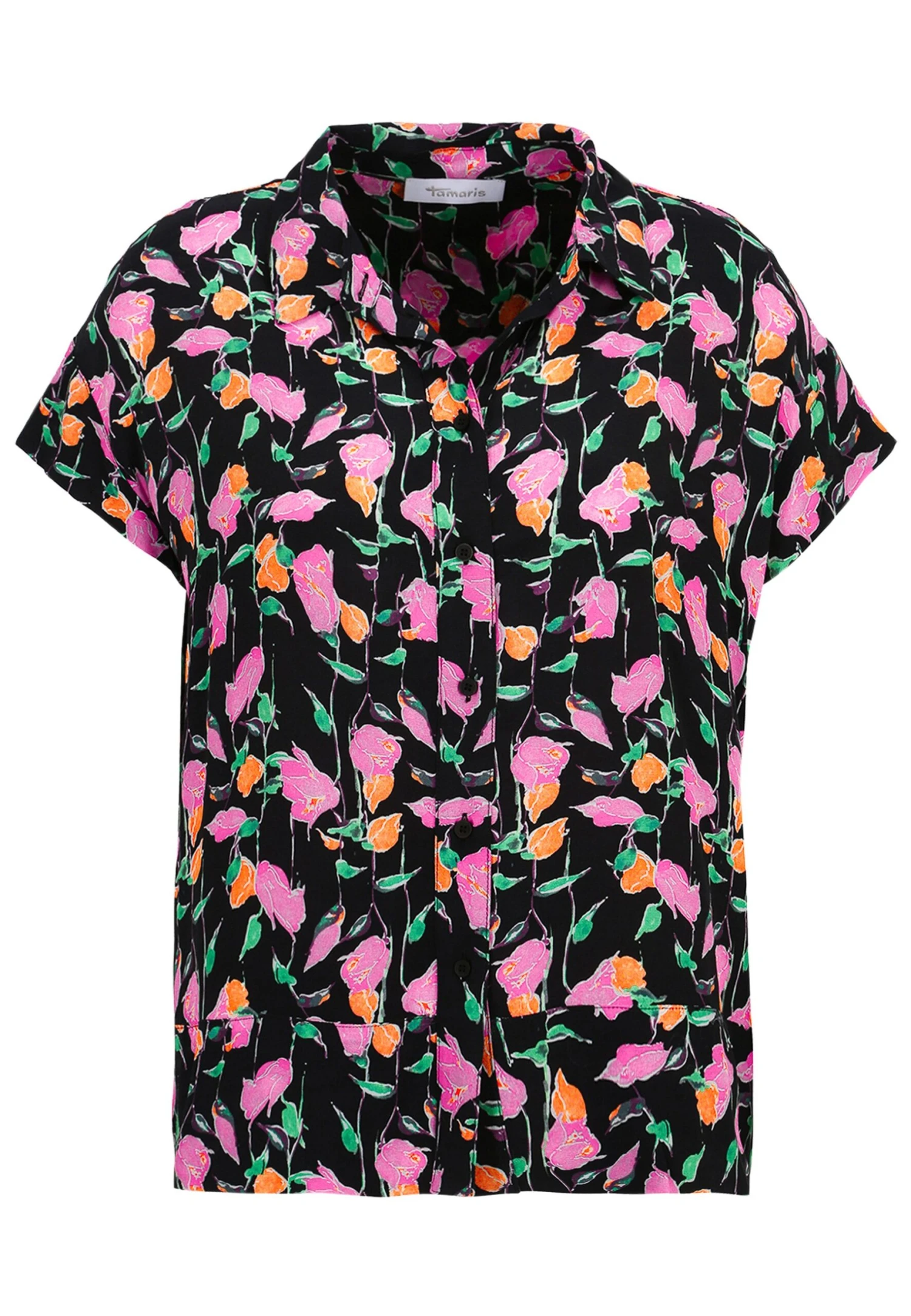 Tamaris Almada Aop Half Sleeve - Chemisier - Schwarz 3 Tamaris Almada Aop Half Sleeve - Chemisier - Schwarz – Image 3