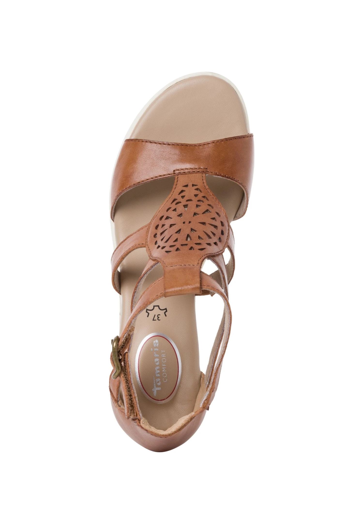 Tamaris Comfort - Sandales Compensées - Cognac 3 Tamaris Comfort - Sandales Compensées - Cognac – Image 3