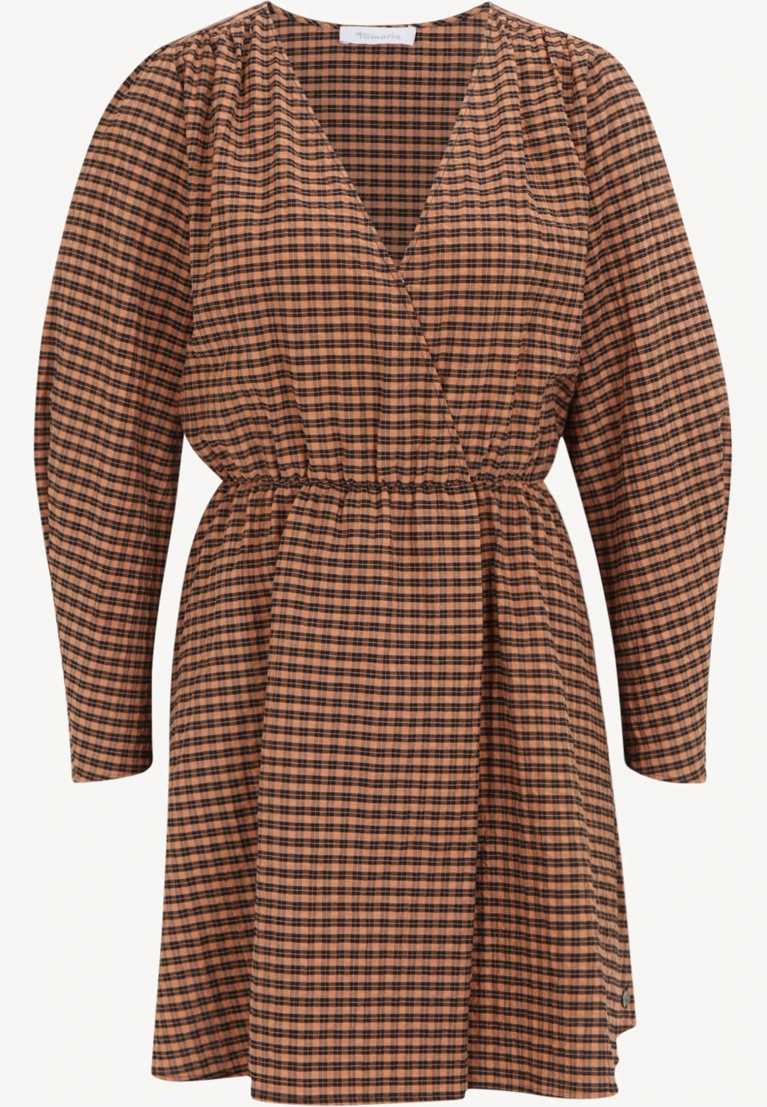 Tamaris Robe De Jour - Pecan Brown Check 4 Tamaris Robe De Jour - Pecan Brown Check – Image 4