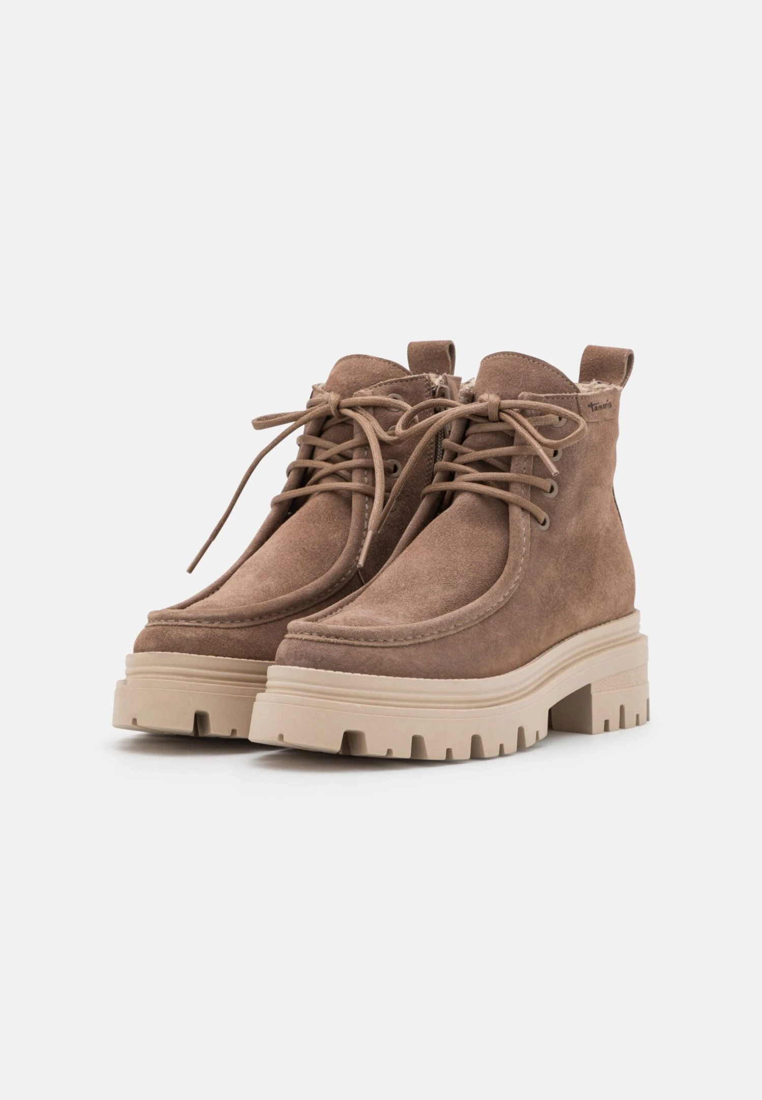 Tamaris Bottines À Plateau - Taupe 3 Tamaris Bottines À Plateau - Taupe – Image 3