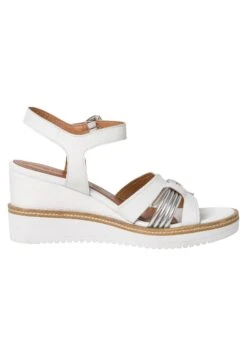Tamaris Sandales Compensées - White/Silver -Zalando d9cad528b3984053b0fb3fa235a2c8c1