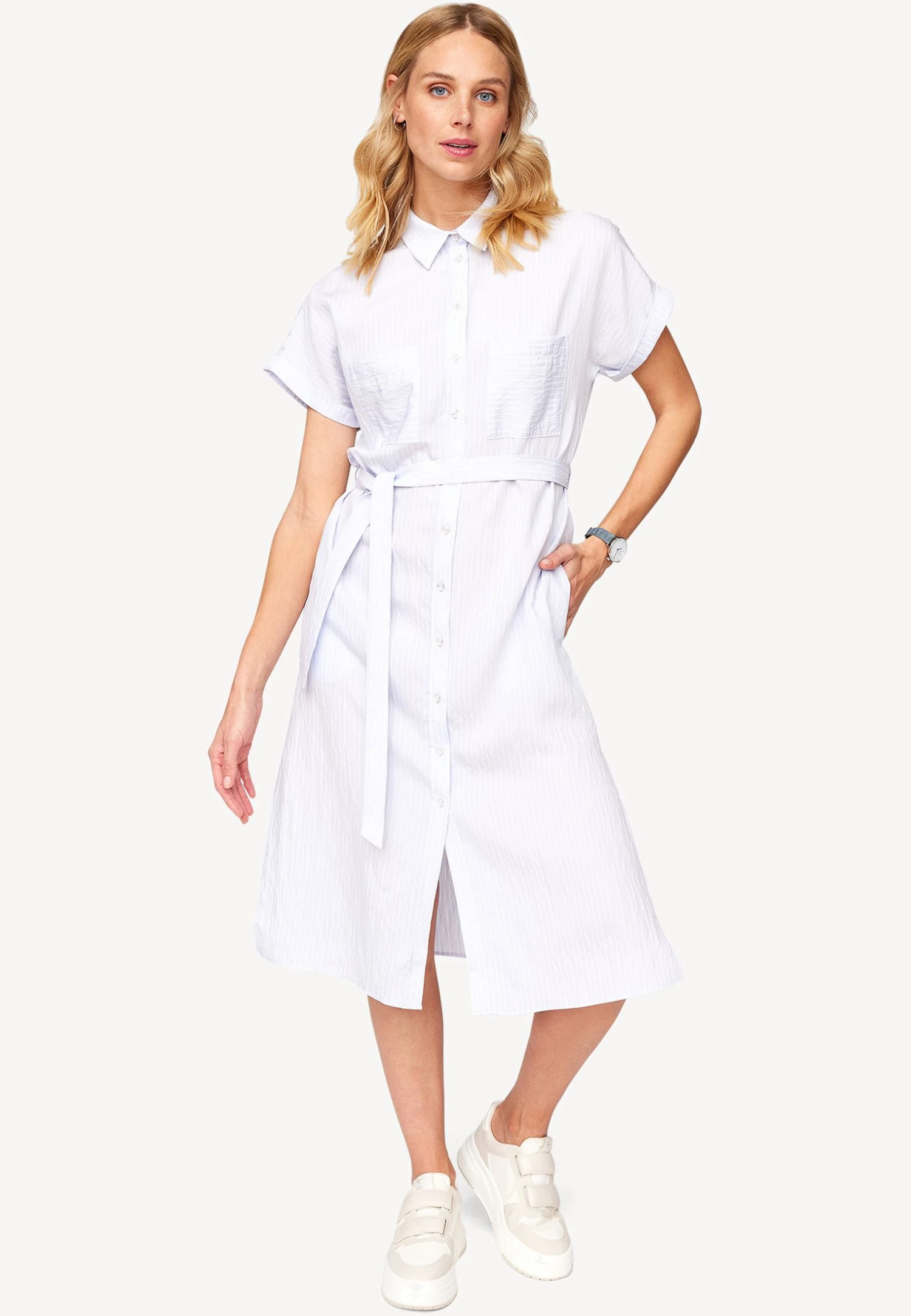 Tamaris Aomori Striped - Robe Chemise - Blau 1 Tamaris Aomori Striped - Robe Chemise - Blau