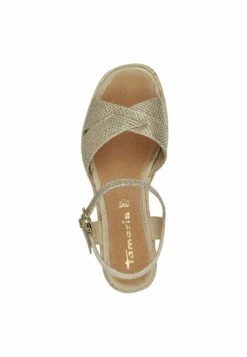 Tamaris Sandales Compensées - Lght Gold Glam -Zalando eb266e4c6f354077b7a06d9a72181de4