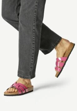 Tamaris Mules - Pink Patent