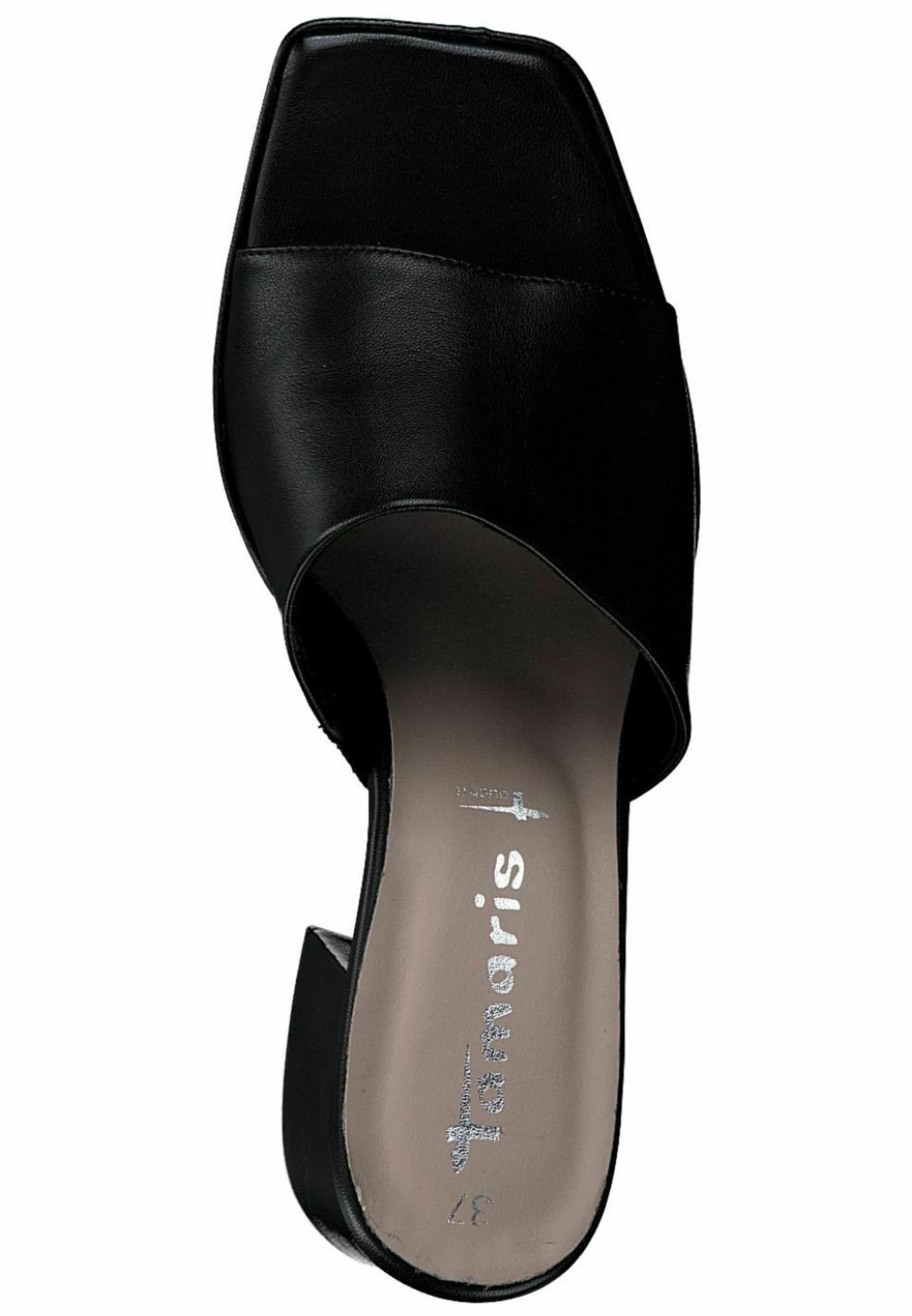 Tamaris Mules À Talons - Black Leather 3 Tamaris Mules À Talons - Black Leather – Image 3